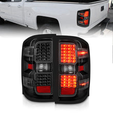 Load image into Gallery viewer, ANZO 15-19 Chevy Silverado 2500HD/3500HD (Factory Halogen Only) LED Tail Lights Black w/Clear Lens 311423