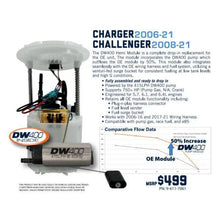 Load image into Gallery viewer, DeatschWerks 2006-2021 Dodge Charger/Challenger 06-19 Chrysler 300 (Excluding. 6.2L Hellcat) DW400 Pump Module Drop In Pump