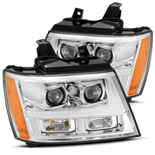 Load image into Gallery viewer, AlphaRex 07-14 Chevrolet Tahoe/Suburban LUXX Series LED Projector headlights Chrome w/DRL/Sequential 880296 *Discontinued