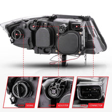 Load image into Gallery viewer, Anzo 2006-2008 BMW 3 Series E90-E91 Projector Headlights w/ Halo w/ LED Bar