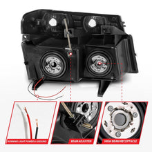 Load image into Gallery viewer, ANZO 04-12 GM Colorado/Canyon/I-Series Crystal Headlights - w/ Light Bar Chrome Housing 4pcs 111559