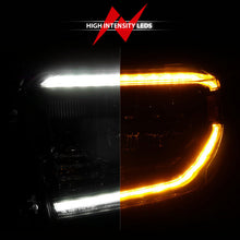 Load image into Gallery viewer, ANZO 2014-2017 Toyota Tundra LED Crystal Headlights w/ Switchback Black Housing w/ DRL 111531