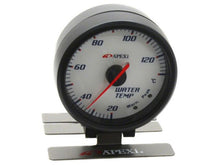 Load image into Gallery viewer, APEXi 60mm Water Temp Gauge White Face Black Bezel *Discontinued