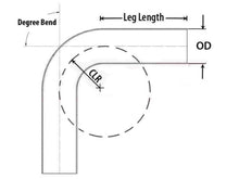 Load image into Gallery viewer, HPS Performance Products HPS 2-3/4" OD 120 Degree Bend 6061 Aluminum Elbow Pipe Tubing 16 Gauge w/ 2 3/4" CLR
