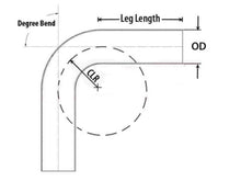 Load image into Gallery viewer, HPS Performance Products HPS 3-1/2" OD 20 Degree Bend 6061 Aluminum Elbow Pipe Tubing 16 Gauge w/ 3 1/2" CLR