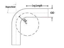 Load image into Gallery viewer, HPS Performance Products HPS 4" OD 15 Degree Bend 6061 Aluminum Elbow Pipe Tubing 16 Gauge w/ 5 1/2" CLR