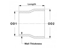 Load image into Gallery viewer, HPS Performance Products HPS 4" - 4-1/2" OD, 7" long 6061 Aluminum Step Up Transition Joiner Reducer Tube Piping