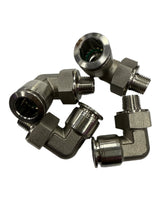 Load image into Gallery viewer, SPDZ1 1/8 NPT - 3/8 DOT 90 Degree 4 Piece Heavy Duty Fitting Kit