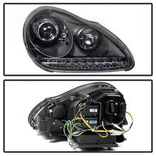 Load image into Gallery viewer, Spyder Porsche Cayenne 03-06 Projector Xenon/HID Model- DRL LED Blk PRO-YD-PCAY03-HID-DRL-BK 5080967