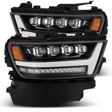 Load image into Gallery viewer, AlphaRex 19-20 Ram 1500HD NOVA LED Proj Headlights Plank Style Gloss Blk w/Activ Lght/Seq Signal/DRL 880516 *Discontinued