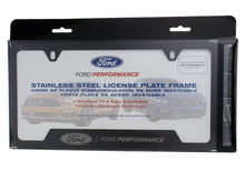Load image into Gallery viewer, Ford Racing Stainless Steel Ford Performance License Plate Frame - Black M-1828-SS304BK