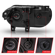 Load image into Gallery viewer, Anzo  2008-2014 Dodge Challenger Crystal Headlights Black