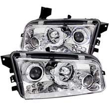Load image into Gallery viewer, Anzo 2006-2010 Dodge Charger Projector Headlights w/ Halo Chrome