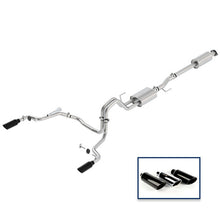 Load image into Gallery viewer, Ford Racing 15-18 F-150 5.0L Cat-Back Sport Exhaust System - Rear Exit Black Chrome Tips M-5200-F1550DSBA