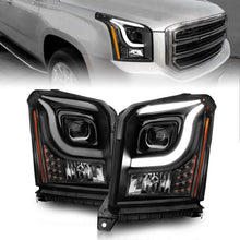 Load image into Gallery viewer, Anzo 15-17 GMC Yukon/Yukon XL Projector Headlights Black Housing/Clear Lens (w/ Light Bars) 111535