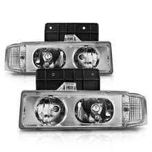 Load image into Gallery viewer, Anzo Chrome Crystal Headlights 1995-2005 Chevrolet Astro