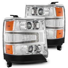 Load image into Gallery viewer, AlphaRex 16-18 Chevy 1500HD LUXX LED Proj Headlights Chrome w/Seq Actv Lgt / Seq Sig (Req PN 810023) 880235 *Discontinued