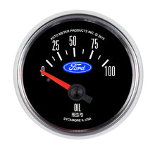 Load image into Gallery viewer, Autometer Ford 2-1/16in. 100 PSI Electric Oil Pressure Gauge 880821