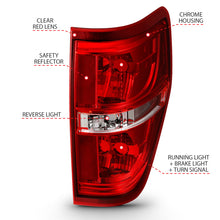 Load image into Gallery viewer, ANZO 2009-2014 Ford F-150 Euro Taillight Red/Clear (W/O Bulb) 311299