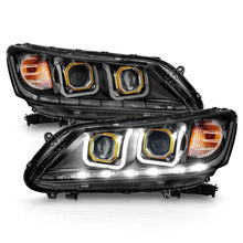 Load image into Gallery viewer, Anzo 2013-2015 Honda Accord Projector Headlights w/ U-Bar Black