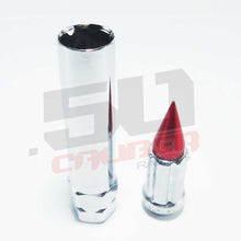 Load image into Gallery viewer, 10 x 1.25 mm Spiked Lug nuts Chrome - 16 Pack