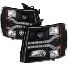 Load image into Gallery viewer, Spyder Chevy Silverado 1500 07-13 V2 Projector Headlights - LED DRL - Black PRO-YD-CS07V2-DRL-BK 5083524