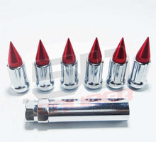 Load image into Gallery viewer, 12 x 1.25 mm Chrome Spiked Lug Nuts - 16 Pack