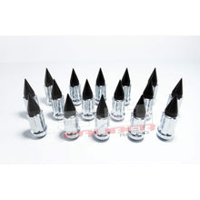Load image into Gallery viewer, 12 x 1.5 mm Chrome Spiked Lug Nuts Anodized - 16 Pack