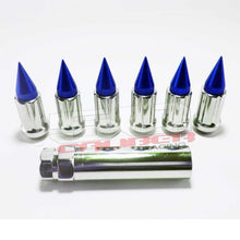 Load image into Gallery viewer, 12 x 1.5 mm Chrome Spiked Lug Nuts Anodized - 16 Pack