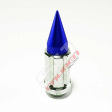 Load image into Gallery viewer, 3/8 x 24 Chrome Spiked Lug Nuts Anodized - 16 Pack