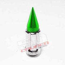 Load image into Gallery viewer, 3/8 x 24 Chrome Spiked Lug Nuts Anodized - 16 Pack