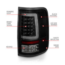 Load image into Gallery viewer, ANZO 2004-2006 Ford F-150 LED Tail Lights w/ Light Bar Black Housing Smoke Lens 311343
