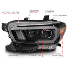 Load image into Gallery viewer, Anzo Toyota Tacoma '16-18 Projector Plank Style Switchback H.L Black Amber