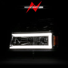 Load image into Gallery viewer, ANZO 04-12 GM Colorado/Canyon/I-Series Crystal Headlights - w/ Light Bar Chrome Housing 4pcs 111559