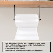 Load image into Gallery viewer, Wall/Ceiling Mount Dispenser Holder Brackets for Bubble Wrap Foam Rolls Packing