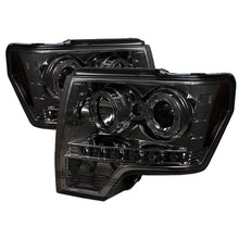 Load image into Gallery viewer, Spyder Ford F150 09-14 Projector Headlights Halogen Model- LED Halo LED Smke PRO-YD-FF15009-HL-SM 5010254