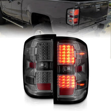 Load image into Gallery viewer, ANZO 15-19 Chevy Silverado 2500HD/3500HD (Factory Halogen Only) LED Tail Lights Smoke w/Clear Lens 311424