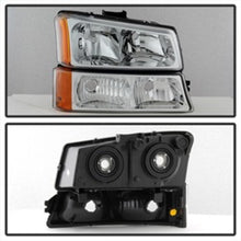 Load image into Gallery viewer, SPYDER Xtune Chevy Silverado 2500HD 03-06 Crystal Headlights w/ Bumper Lights Chrome HD-JH-CSIL03-AM-C-SET 5064912
