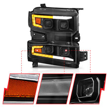 Load image into Gallery viewer, ANZO 19-22 Chevrolet Silverado 1500 LED Proj HL w/Lgt Bar SwBk Seq. Blk w/In. Light - Passenger Side 111566-R