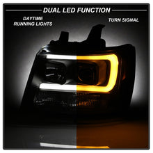 Load image into Gallery viewer, Spyder 07-14 Chevy Suburban/Tahoe V2 Projector Headlights LED Turn Sig Black PRO-YD-CSUB07V3-SB-BK 5086242