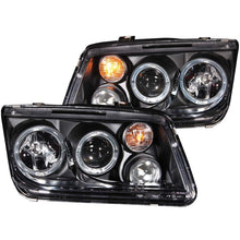 Load image into Gallery viewer, Anzo  USA Voklswagen Jetta MK4 Projector Headlights W/ Halo Black