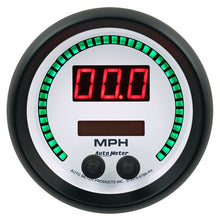 Load image into Gallery viewer, Autometer 85.7mm White Switchable 260 MPH / 260 KM/H Speedometer Phantom Elite Digital Gauge 6789-PH