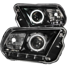 Load image into Gallery viewer, Anzo 2010-2014 Ford Mustang Projector Headlights w/ Halo Black (CCFL)