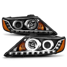 Load image into Gallery viewer, Anzo 2011-2013 Kia Sorento Projector Headlights w/ Halo Black (CCFL)