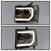 Load image into Gallery viewer, Spyder GMC Sierra 1500/2500/3500 07-13 V2 Projector Headlights - Smoke PRO-YD-GS07V2-LBDRL-SM 5083654
