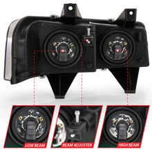 Load image into Gallery viewer, ANZO 2003-2017 Chevy Express Crystal Headlight Black 111474