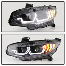 Load image into Gallery viewer, Spyder Honda Civic 16- 2DR/4DR/Hatchback Projector Headlights - Black PRO-YD-HC16SI-SEQGR-BK 5087867