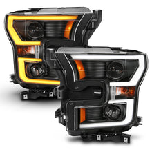Load image into Gallery viewer, Anzo 2015-2016 Ford F-150 Projector Headlights w/ Plank Style Switchback Bl