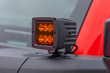 Load image into Gallery viewer, Rough Country 2 Inch Black Series LED Light Pods Spot | Amber | Square