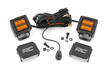 Load image into Gallery viewer, Rough Country 2 Inch Black Series LED Light Pods Spot | Amber | Square